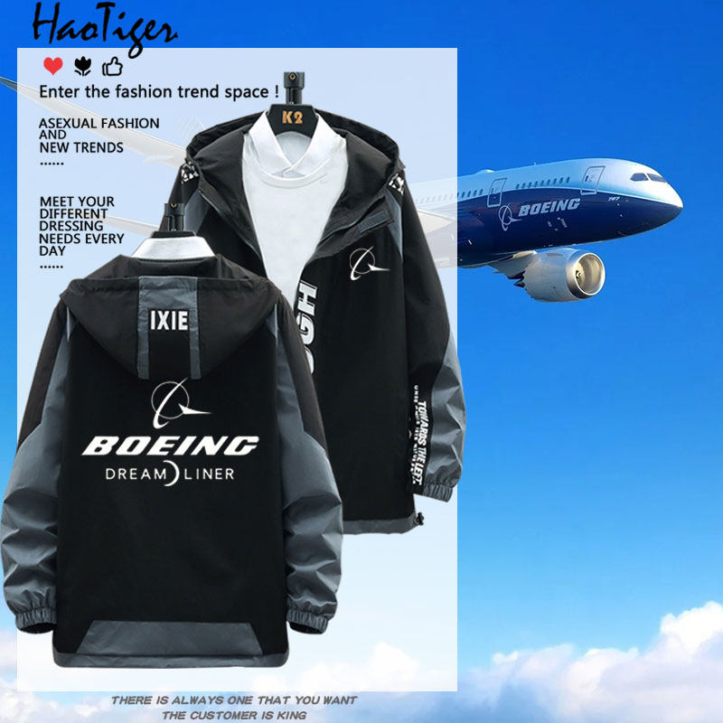 波音BOEING外套夹克飞行员衣服飞机航空宽松休闲夹棉男女秋冬上衣