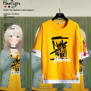 哭泣少女乐队河源木桃香同款cos二次元纯棉短袖t恤夏男女半袖上衣