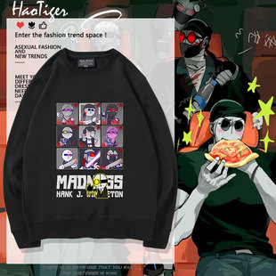 暴力迪吧周边Steam游戏二次元动漫卫衣加绒圆领男女秋冬学生衣服