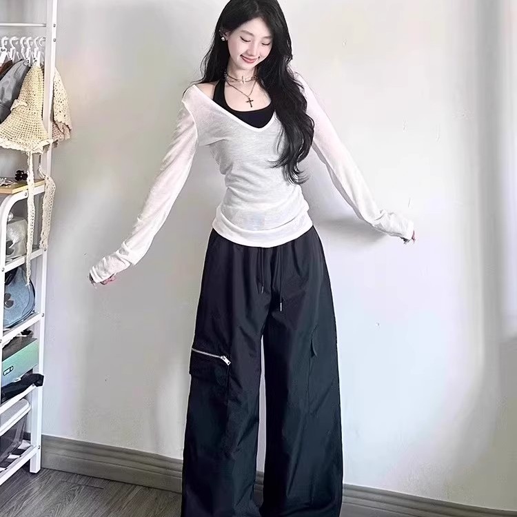 辣妹修身吊带防晒罩衫背心