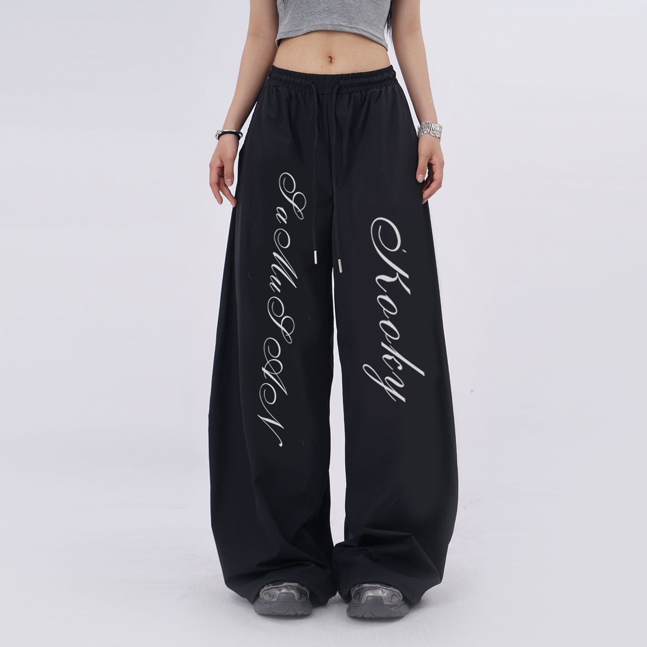 美式爵士街舞hiphop印花休闲裤