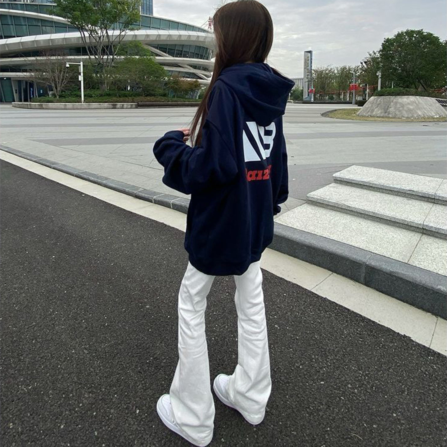 国潮牌加绒加厚连帽美式高街外套