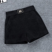 女秋冬季 2025新款 a字裤 松紧高腰雪尼尔短裤 阔腿宽松显瘦外穿靴裤