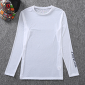 紧身冰丝弹力圆领运动透气T恤内搭薄 男士 高尔夫服装 夏防晒打底衫