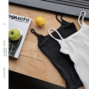 remerci秋冬温暖磨毛面料加厚打底吊带背心上衣