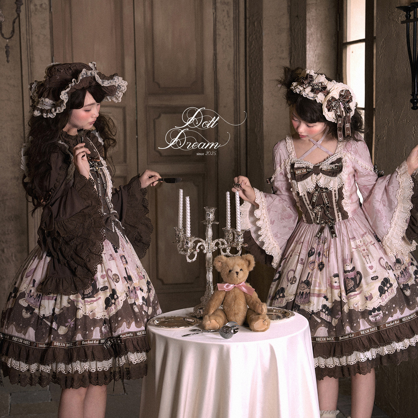 *定金*奥莉奥莉 猫咪甜品印花姬袖lo裙 梦境人偶DreamDoll,模玩/动漫/周边/娃圈三坑/桌游,lolita洛丽塔/软妹装/洋装,淘宝优惠券,粉丝福利购,淘宝优惠卷