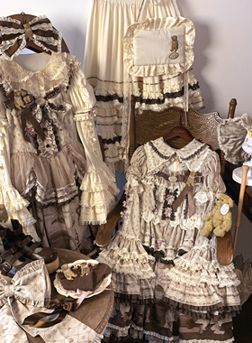 *现货*布莉安娜 小熊印花姬袖lo裙 梦境人偶DreamDoll