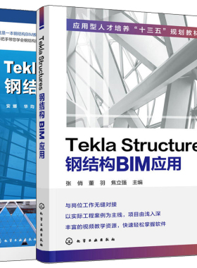 Tekla Structures钢结构BIM应用+TeklaStructures20.0钢结构建模实例教程 2册 Structures软件教程 装配式钢结构设计制图教程图书