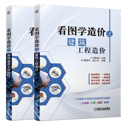 看图学造价之建筑工程造价+看图学造价之装饰装修工程造价 建筑工程造价图纸算例大全建筑装修工程安装材料造价预算量价清单计价书