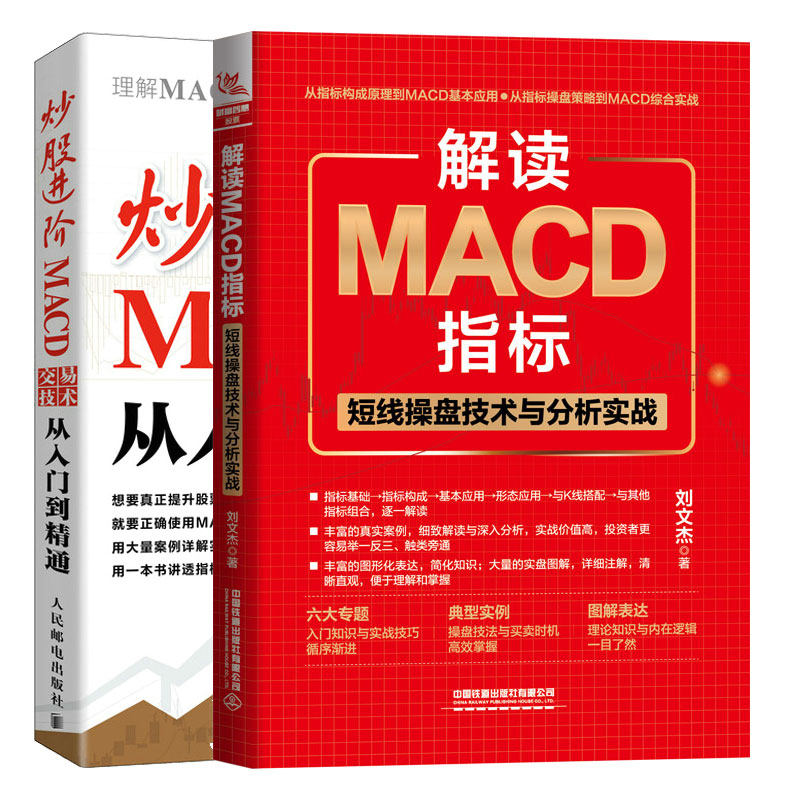 解读MACD指标：短线盘技术与分析实战 + 炒股进：MACD交易技术从入门到通 2本图书籍