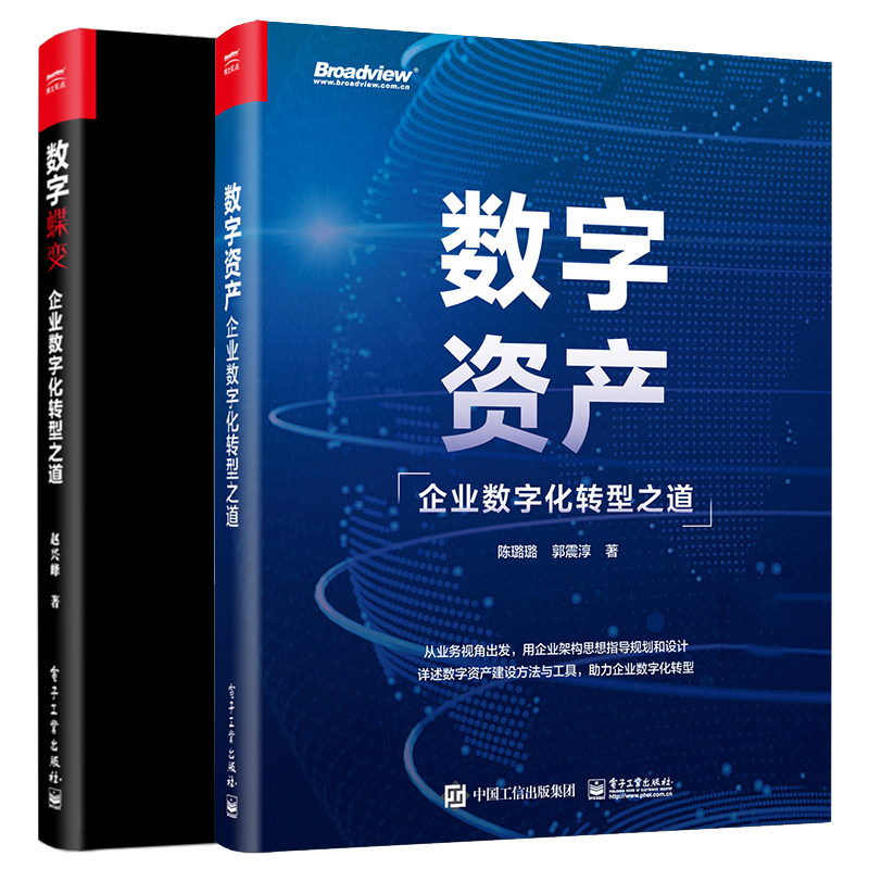 数字资产 企业数字化转型之道+数字蝶变 企业数字化转型之道 2本 电子工业出版社属于什么档次？