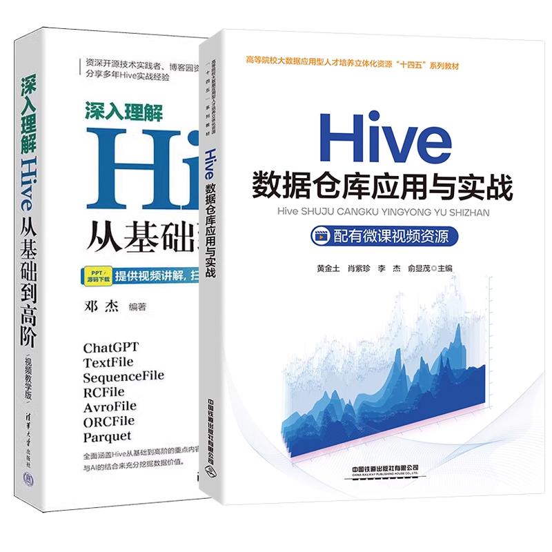 【全2册】Hive数据仓库应用与实战 黄金土+深入理解Hive 从基础到高 视频教学版 预售