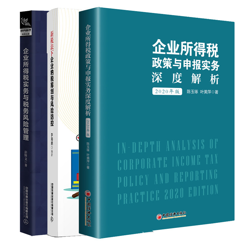 企业所得税政策与申报实务深度解析2020年版+实务与税务风险管理+新税法下企业纳税筹划与风险防控书 企业所得税汇算填报实操书籍