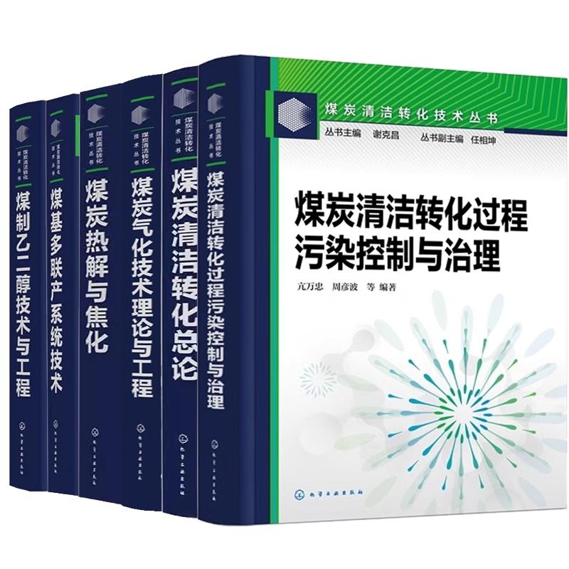 【全6册】煤炭清洁转化过程污染控制与治理+煤炭清洁转化总论+煤炭气化技术 理论工程+煤炭热解焦化+煤制乙二醇技术工程