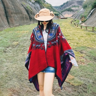 云南丽江旅行穿搭披肩办公室披风