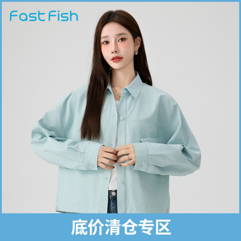 纯色夹克外套快鱼设计感