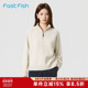快鱼毛衣女2025新款 柔软舒适保暖内搭打底衫 冬季 高领半拉链针织衫