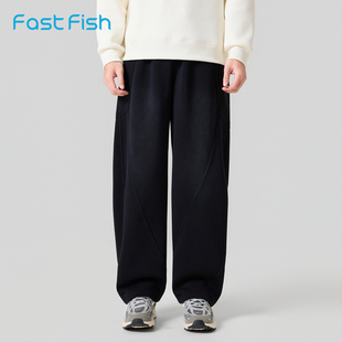 男士 洋气宽松百搭裤 休闲弯刀卫裤 口袋时尚 子 工装 快鱼2025年冬新款