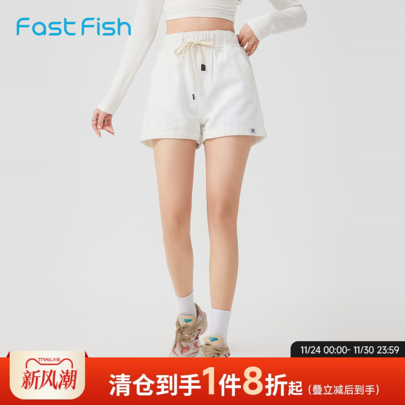 2023中腰快鱼短裤牛仔