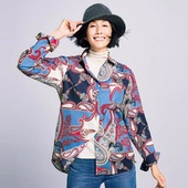 代购 衬衫 包税 26年春季 日本女装 collection纯棉印花长袖 包邮 DAMA