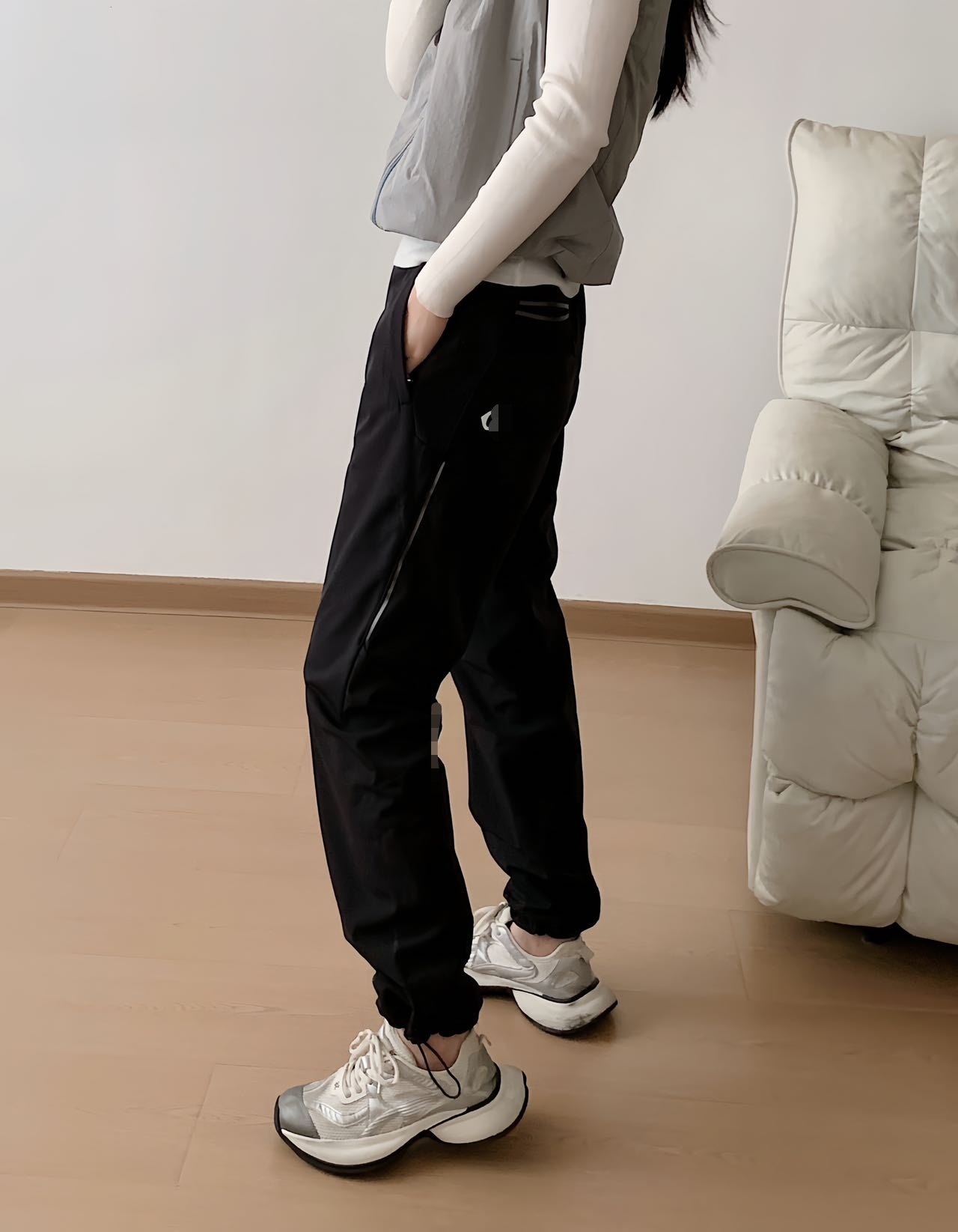 素外贸冬季新品纯色加绒保暖显瘦拉链口袋女士休闲卫裤抽绳束脚裤,女装/女士精品,卫裤,淘宝优惠券,粉丝福利购,淘宝优惠卷