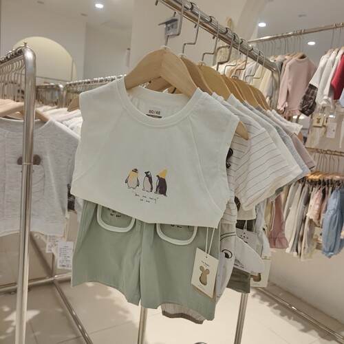 26夏季新款 玥儿兔宝宝短袖套装纯棉分体外出服休闲男女童小童
