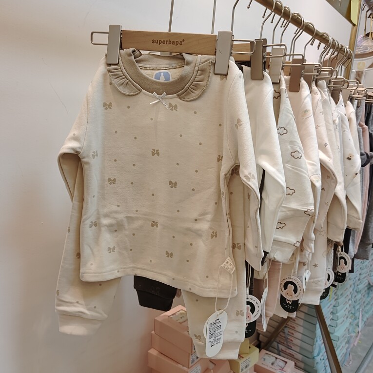 秋冬新款玥儿兔 加绒加厚宝宝小童保暖内衣套装家居服加厚