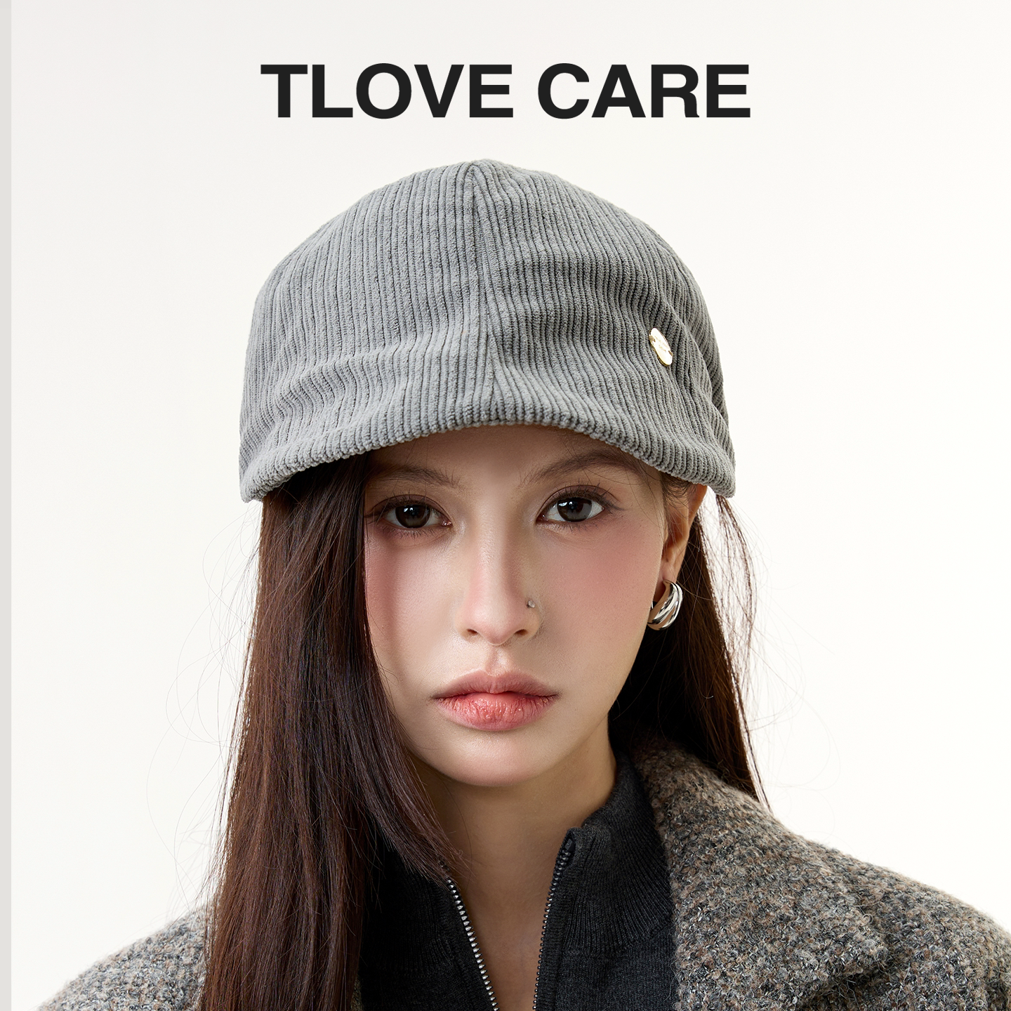 tlove日系气质前进帽子女款2026新款秋冬百搭显脸小鸭舌帽贝雷帽