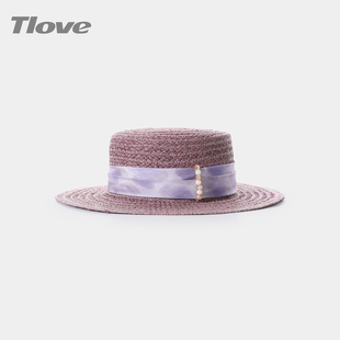 6054 tlove新款 时尚 百搭春夏彩色平顶帽