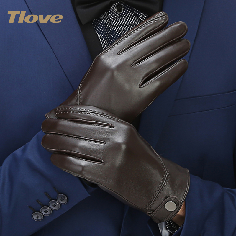 Gants pour homme TLOVE en peau de mouton - Ref 2782629 Image 2