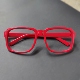 女拍照舞台造型用 男 红黄兰紫粉糖果色大方无镜片眼镜框 眼镜架