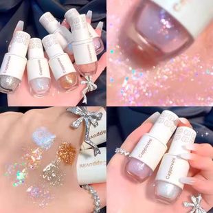 一滴泪液体眼影亮片超闪亮晶晶闪粉珠光防水卧蚕眼角提亮液高光