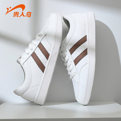 贵人鸟皮面防水板鞋秋冬新款男鞋