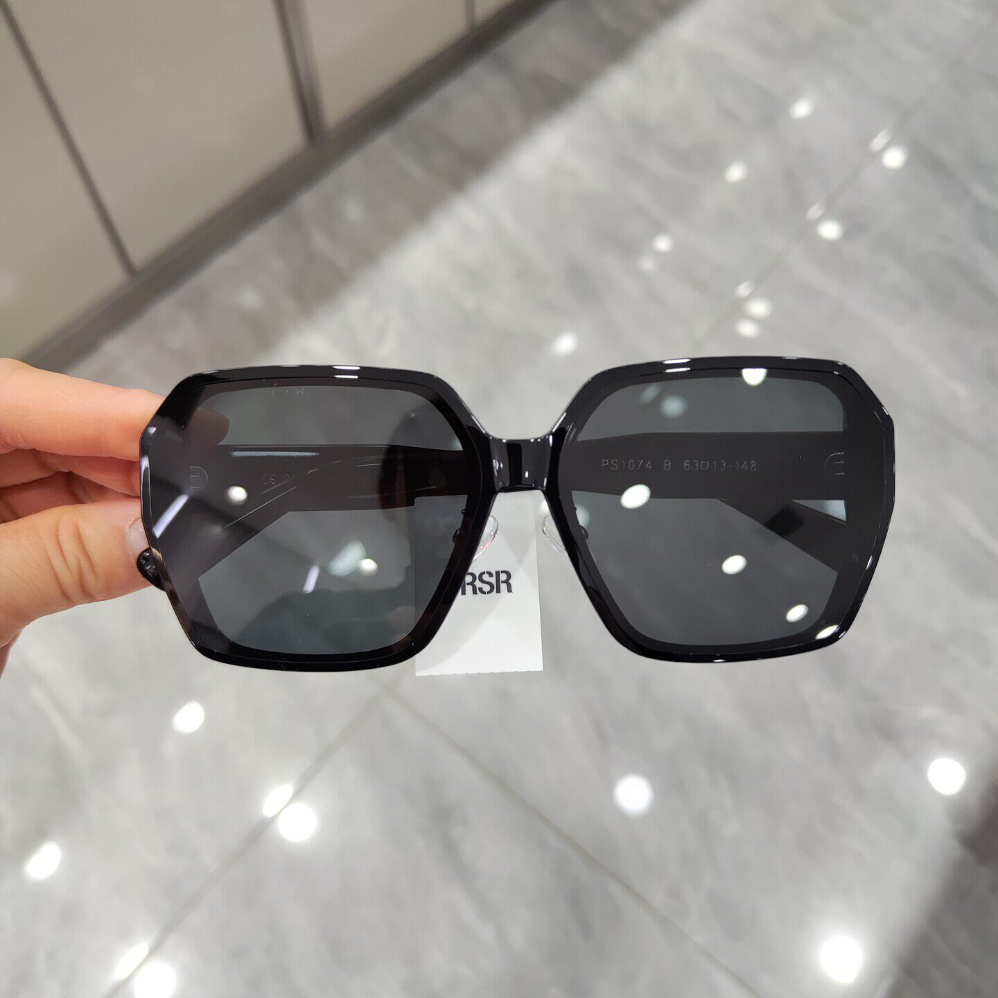 帕莎明星款浅绿色镜片墨镜透明大框韩版女太阳镜防紫外线PS1074