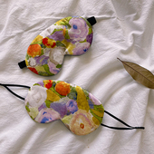 遮光眼罩 桑蚕丝眼罩 shamelessbaby油画～印花真丝眼罩 梵高色系