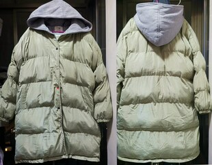 加厚宽松女士春冬装羽绒棉衣棉服袄中长款假两件连帽风衣大衣外套