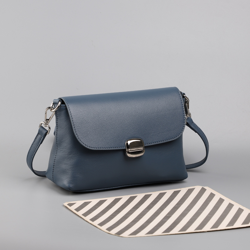 头层牛皮腋下包真皮时尚小方包