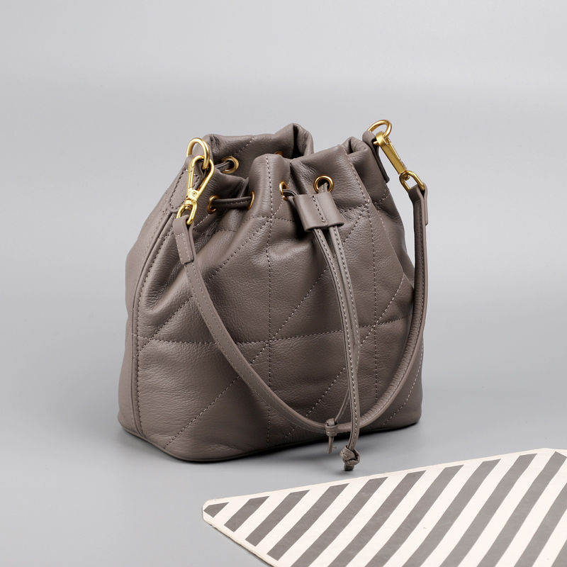 YELODE洋气水桶包休闲牛皮小包