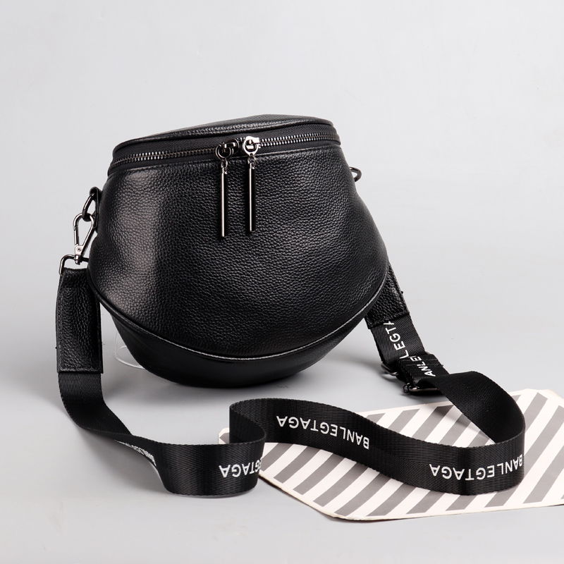 YELODE真皮女士包包宽肩带轻便