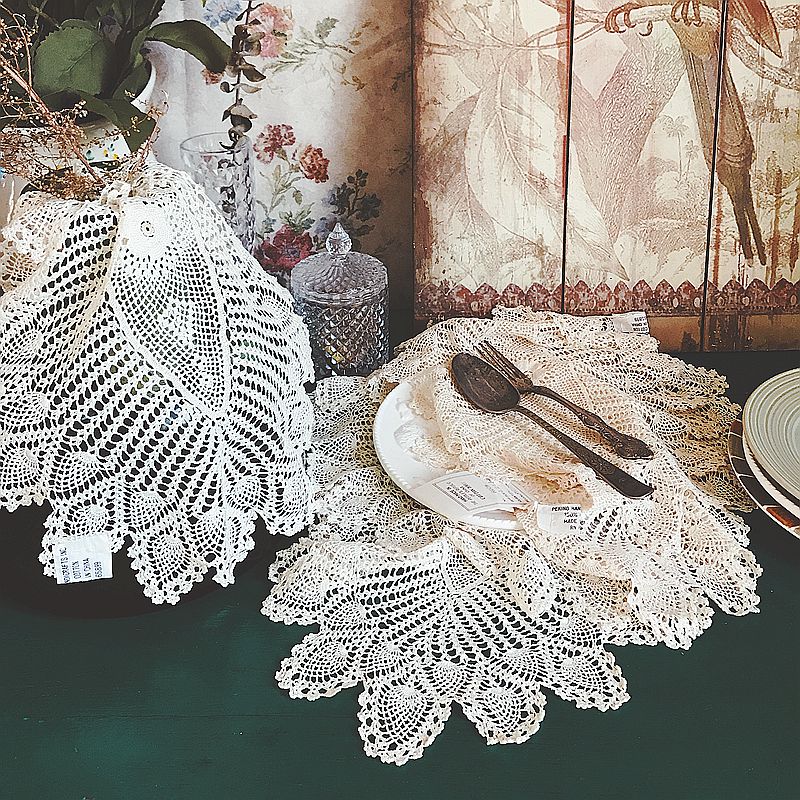 Excel 21/4 European style Wind court pure cotton Thread Handmade crochet Table mat Doily Mat Tablecloth and Vase Matin the Home Fabric , Table cloth , Placemats  category - from Buy2taobao.com to provide professional Taobao agent buy service