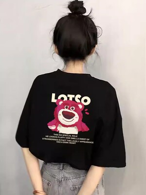 印花常规款纯棉男女韩版短袖