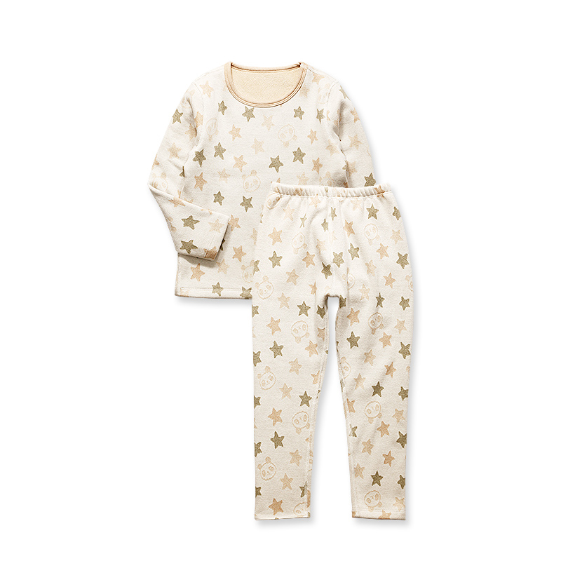 棉质女童不倒绒保暖内衣