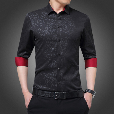 秋季衬衣男士长袖潮流男装休闲正