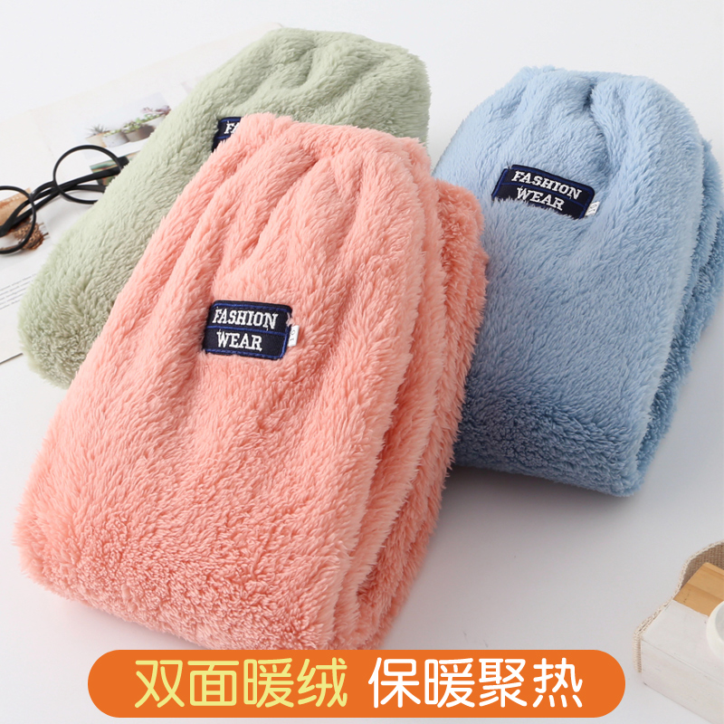 秋冬儿童加绒加厚保暖珊瑚绒裤子