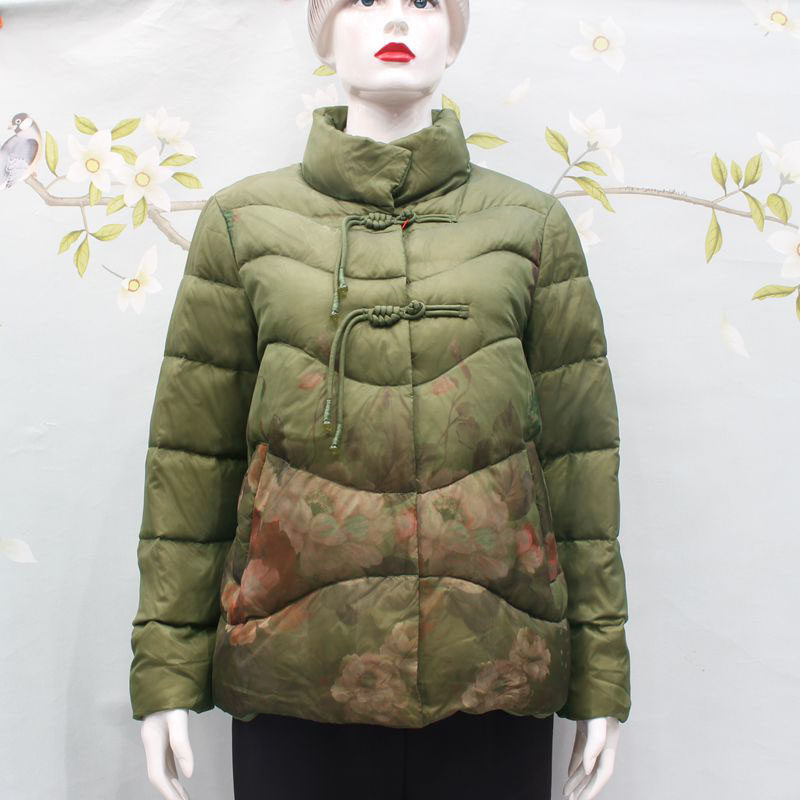 金科中老年女装冬季羽绒服短款气质保暖外套妈妈时尚奶奶鸭绒上衣