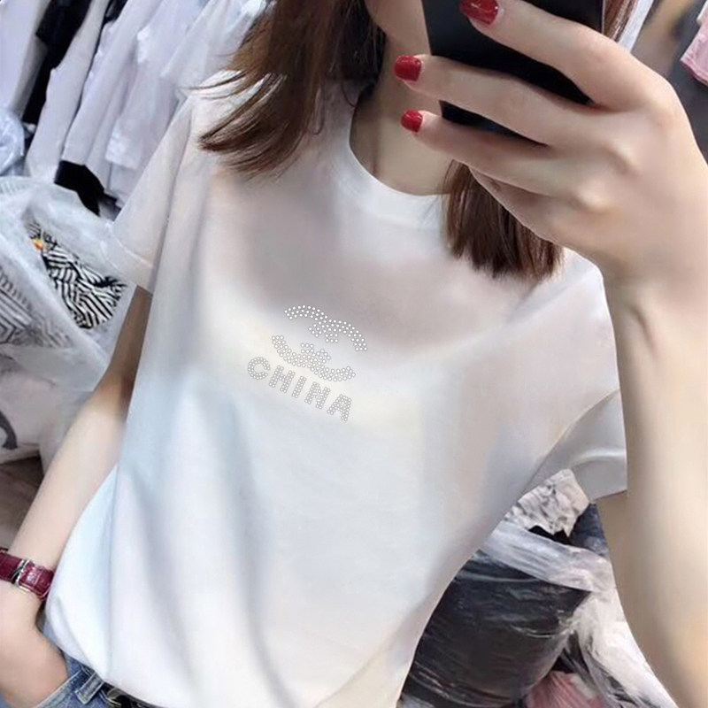 欧洲站2026夏季新款时尚休闲宽松显瘦百搭白色T恤女短袖纯棉上衣