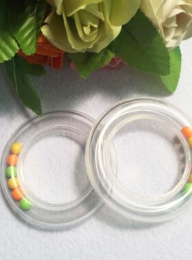 阿邦不织布DIY手工工具&配件/婴儿手摇铃环保型圆塑料透明圈