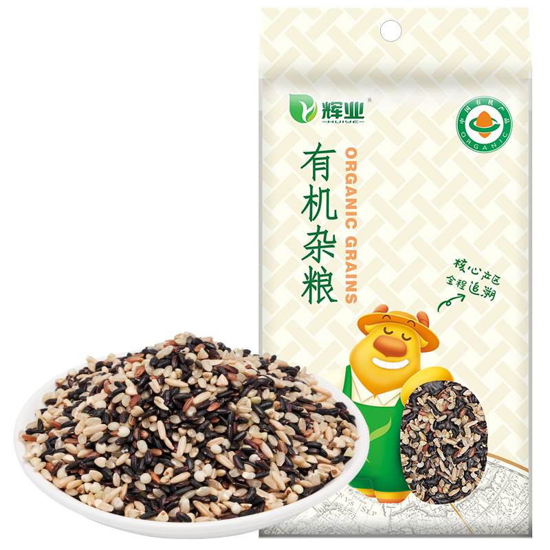 辉业有机七色糙米400g五谷杂粮专用饭团粗粮图片