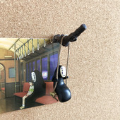 可爱无脸男荡秋千图钉工字钉留言软木板毛毡板照片墙装 饰软木钉