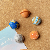 5个装 可爱地球宇宙星球软木钉毛毡板软木钉照片墙幼儿园布置装 饰